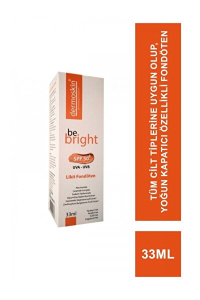 Dermoskin Be Bright SPF50 Liquid Foundation Medium : : Beauty
