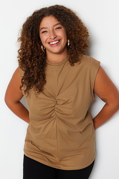 Große Größen in Bluse - Braun - Regular Fit
