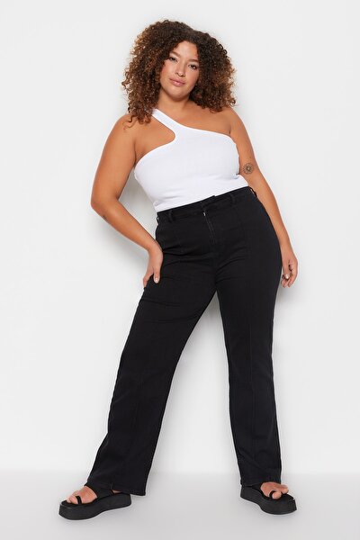 Plus Size Jeans - Black - Wide leg