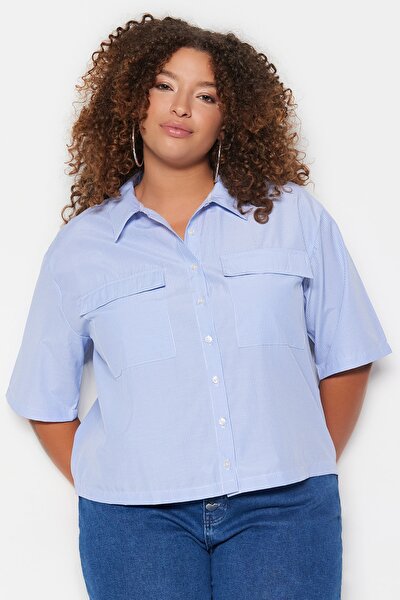 Plus Size Shirt - Blue - Relaxed fit