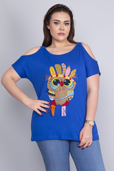 Plus Size Blouse - Navy blue - Regular fit
