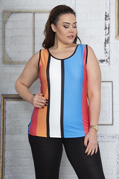 Plus Size Blouse - Multi-color - Regular fit