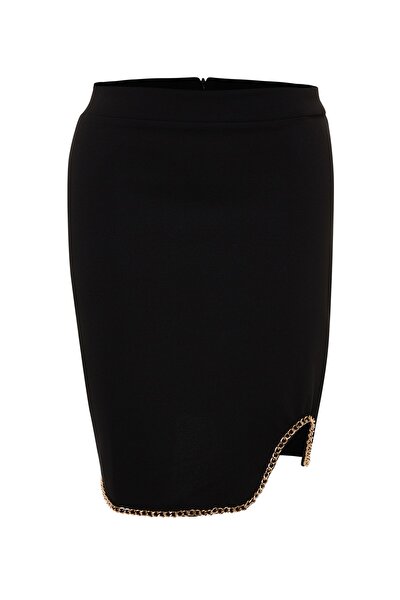 Plus Size Skirt - Black - Mini