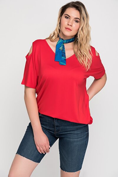 Große Größen in Bluse - Rot - Regular Fit