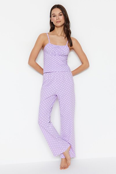 Pajama Set - Purple - Polka dot