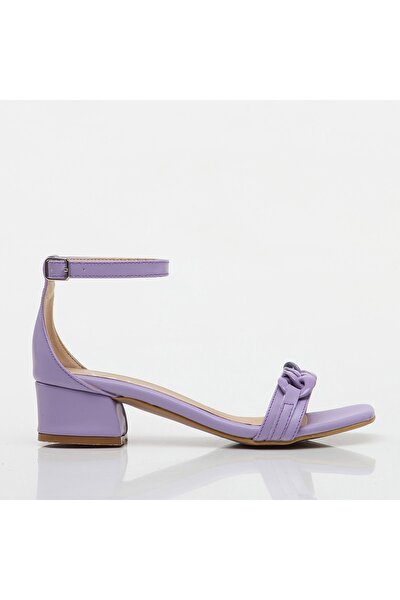 Sandalette - Lila - Blockabsatz