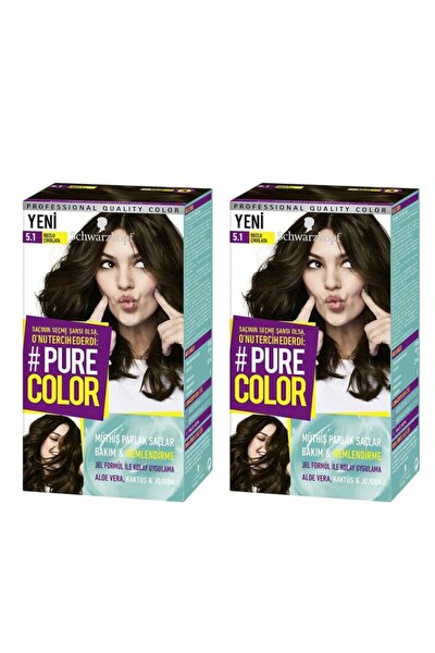 Schwarzkopf Hair Mascara Pure Color 6 0 Az Sutlu Cikolata X2 Trendyol