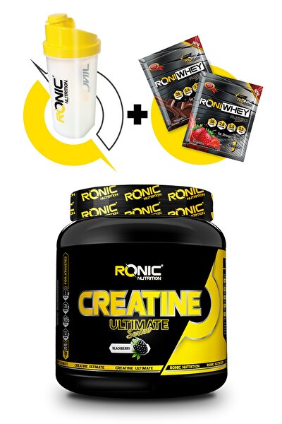 Creatine Ultimate 700 Gr (böğürtlen Aromalı) + Shaker Ve 2 Adet Tek Kullanımlık Whey Protein Hediye