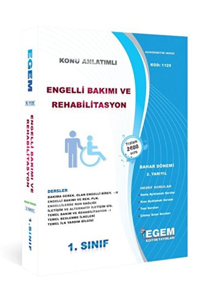 Egem Egitim Yayinlari Aof Engelli Bakimi Ve Rehabilitasyon 1 Sinif Guz Donemi Konu Anlatimli Soru Bankasi Fiyati Yorumlari Trendyol