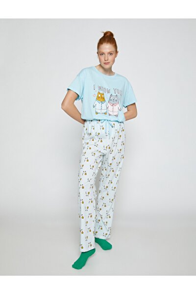 Pyjama - Grün - Mit Slogan