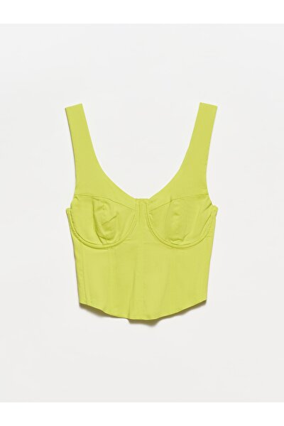 Bluse - Gelb - Figurbetont