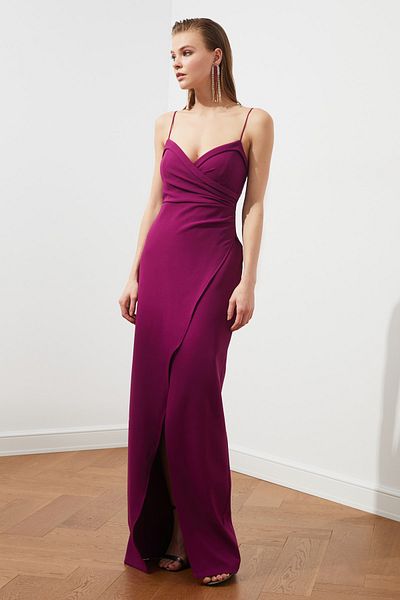 Abendkleid & Abschlusskleid - Lila - Wickelschnitt
