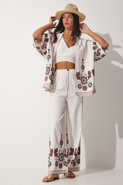 Two-Piece Set - Beige - Relaxed fit