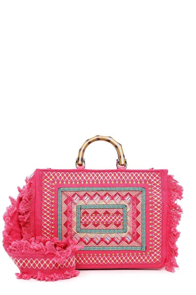 Handtasche - Rosa - Colorblock
