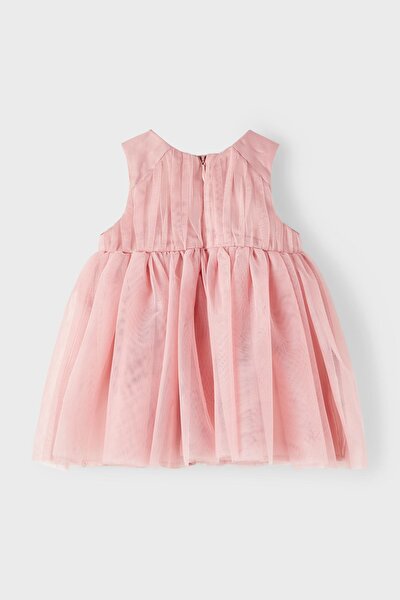 Kleid - Grau - Gerüschter Saum