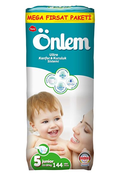 onlem bebek bezi jumbo paket 5 no junior 44 adet 11 18 kg 4 lu paket fiyati yorumlari trendyol