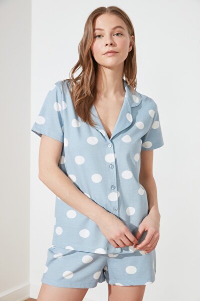 Pyjama - Blau - Gepunktet