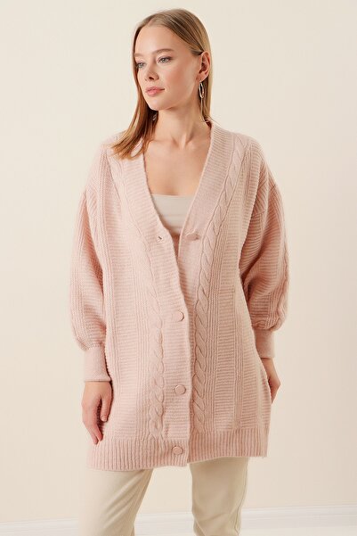 Strickjacke - Rosa - Relaxed Fit