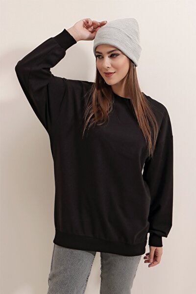 Sweatshirt - Black - Oversize