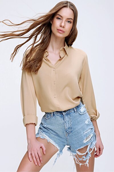 Shirt - Beige - Regular fit