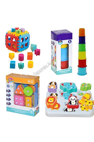 erkol oyuncak bebegimin ilk oyuncaklari 4 lu set egitici oyuncak bultak halka puzzle kule oyunu fiyati yorumlari trendyol
