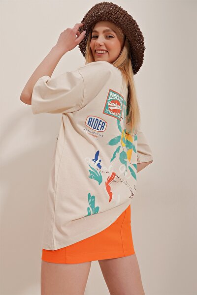T-Shirt - Beige - Oversized