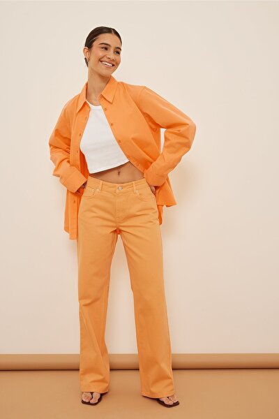 Jeans - Orange - Wide Leg