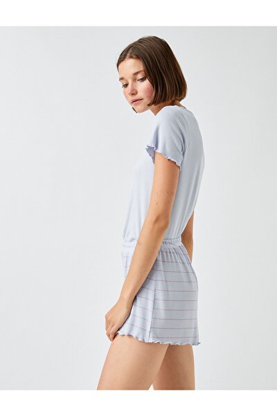 Pyjama - Lila - Gestreift