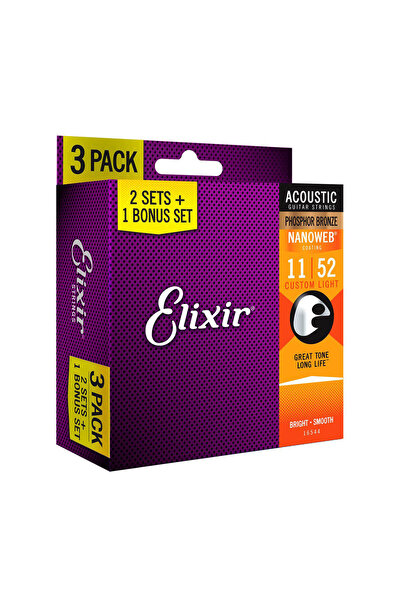 Elixir 10 46 Optiweb Ekonomik 3 l Set Elektro Gitar Teli 16552