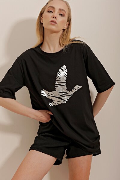 T-Shirt - Schwarz - Oversized