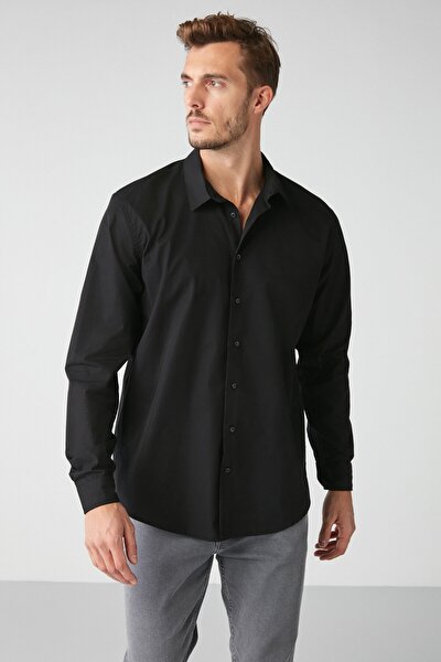 Hemd - Schwarz - Slim Fit