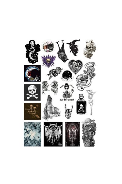Ororabutik 27-Piece Gothic Witcher Grunge Sticker Set-fairygrunge
