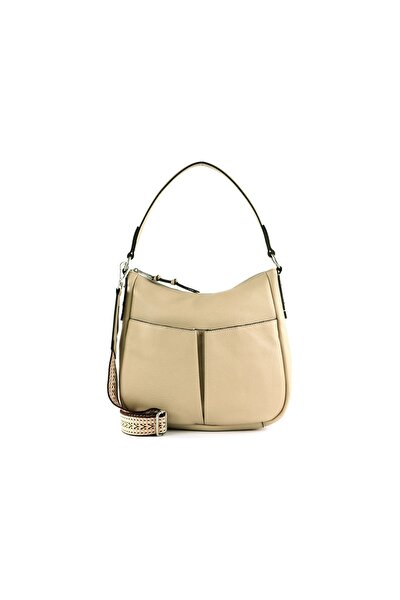 Handtasche - Beige - Strukturiert