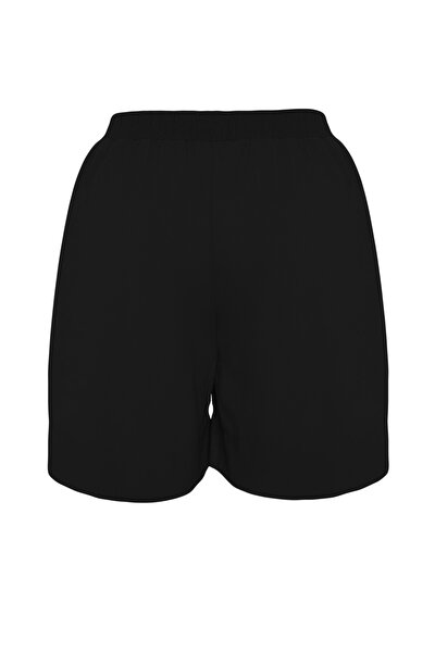 Plus Size Shorts & Bermuda - Black - High Waist
