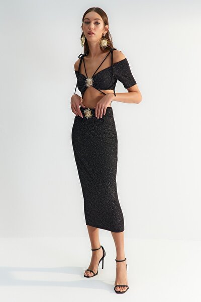 Skirt - Black - Midi