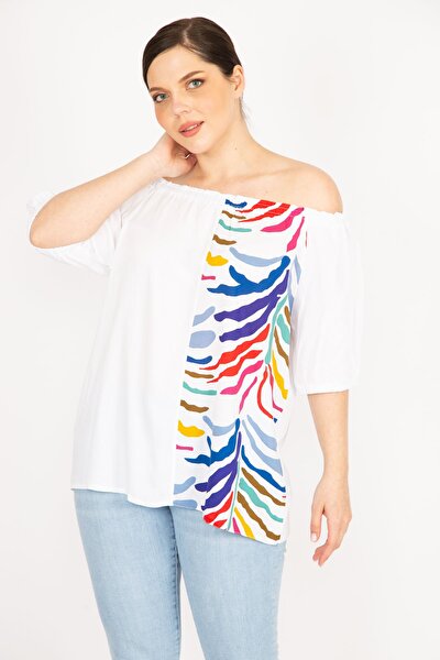 Plus Size Blouse - White - Relaxed fit