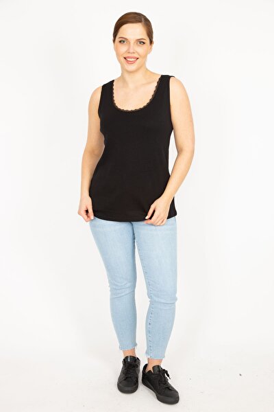 Plus Size Blouse - Black - Regular fit