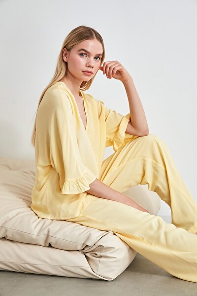 Pyjama - Gelb - Unifarben