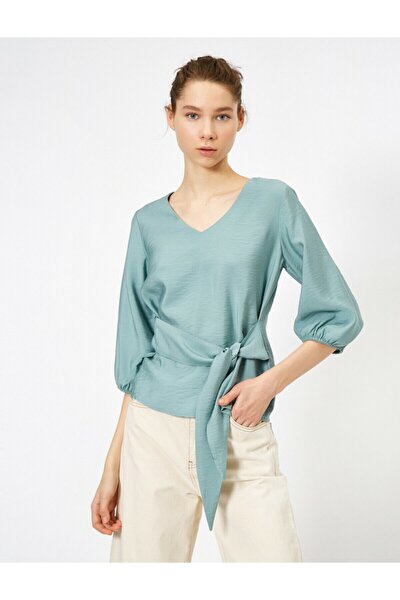 Bluse - Türkis - Regular Fit