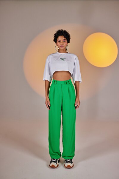 Pants - Green - Loose