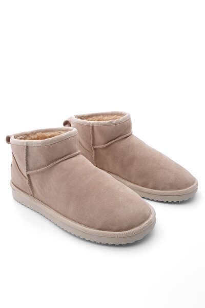 Stiefelette - Beige - Flacher Absatz