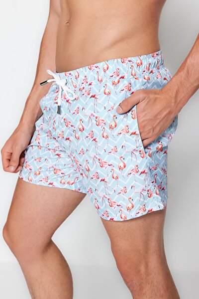 Badeshorts - Grün - Mit Slogan