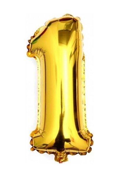 Folyo Balon 1 Rakamı Altın (gold) Rengi 40 Inc 100 Cm