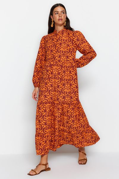 TRENDYOL MODEST Dress - Orange - A-line - Trendyol