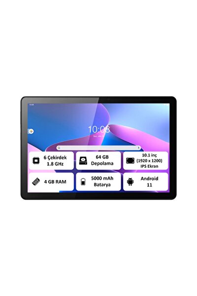 Lenovo Tab M10 4GB/64GB TB-X306F 2.3 GHZ 10.1'' HD Android Gri ZA6W0121TR  Fiyatı