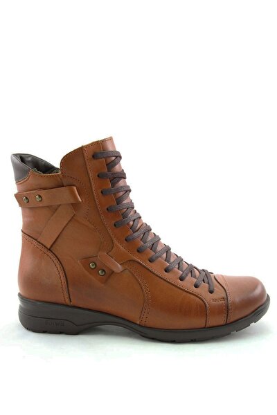 Ankle Boots - Brown - Flat