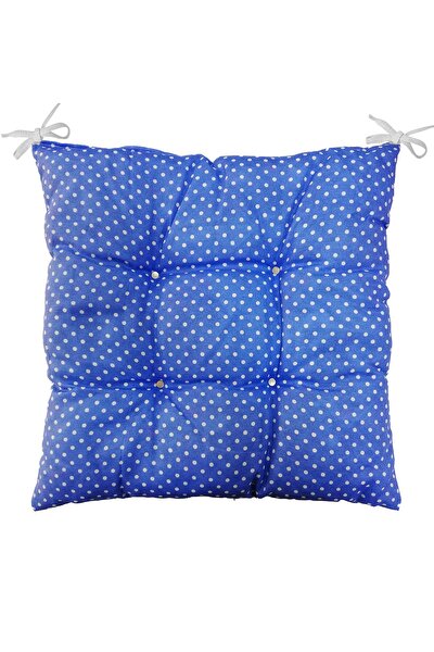 keven home puantiye desenli mavi dekoratif sandalye minderi bagcikli model 4 adet 40x40 cm fiyati yorumlari trendyol
