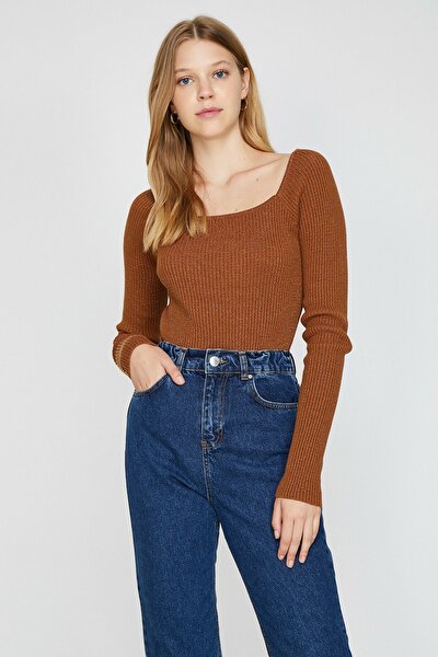 Pullover - Braun - Slim Fit