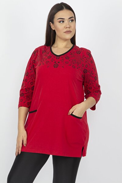 Plus Size Tunic - Red - Regular fit