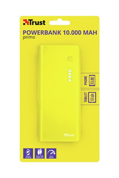 22753 Primo 10000 Mah Taşınabilir Şarj Cihazı Sarı